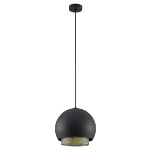 Lucande Pendelleuchte Sivaniel 9639551 Design Modern in Schwarz aus Metall 1-flammig E27 Wohnzimmerleuchte