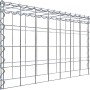 Gabiona Anbaukorb Typ 3, 40x100x20 cm, Maschenweite 10x10 cm, aus verzinktem Drahtgitter.