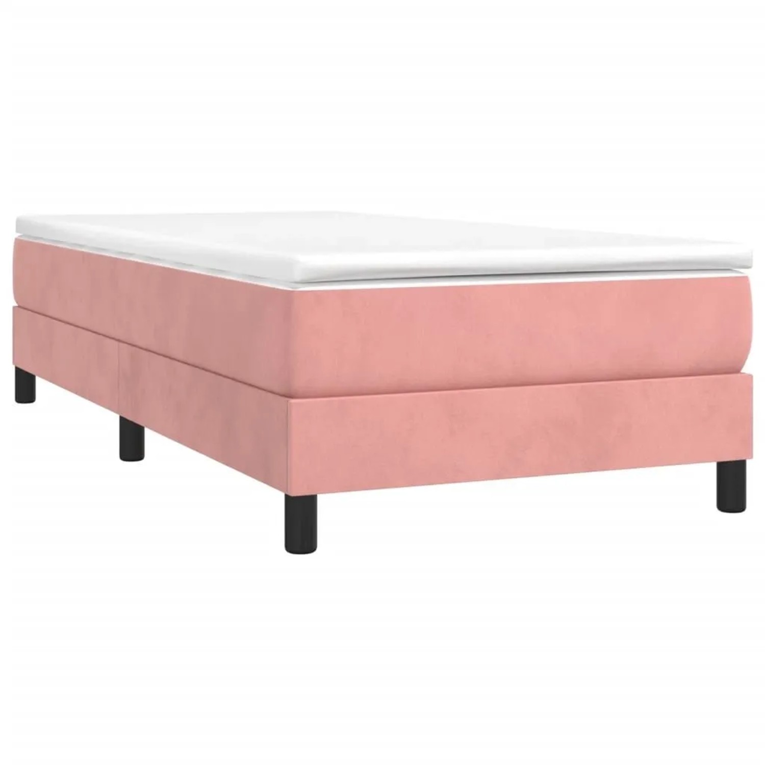 vidaXL Boxspringbett mit Matratze Rosa 80x200 cm Samt 3144302 günstig online kaufen