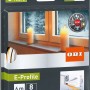Verpackung der weißen OBI Türdichtung/Fensterdichtung aus Gummi E-Profil, 6m lang.