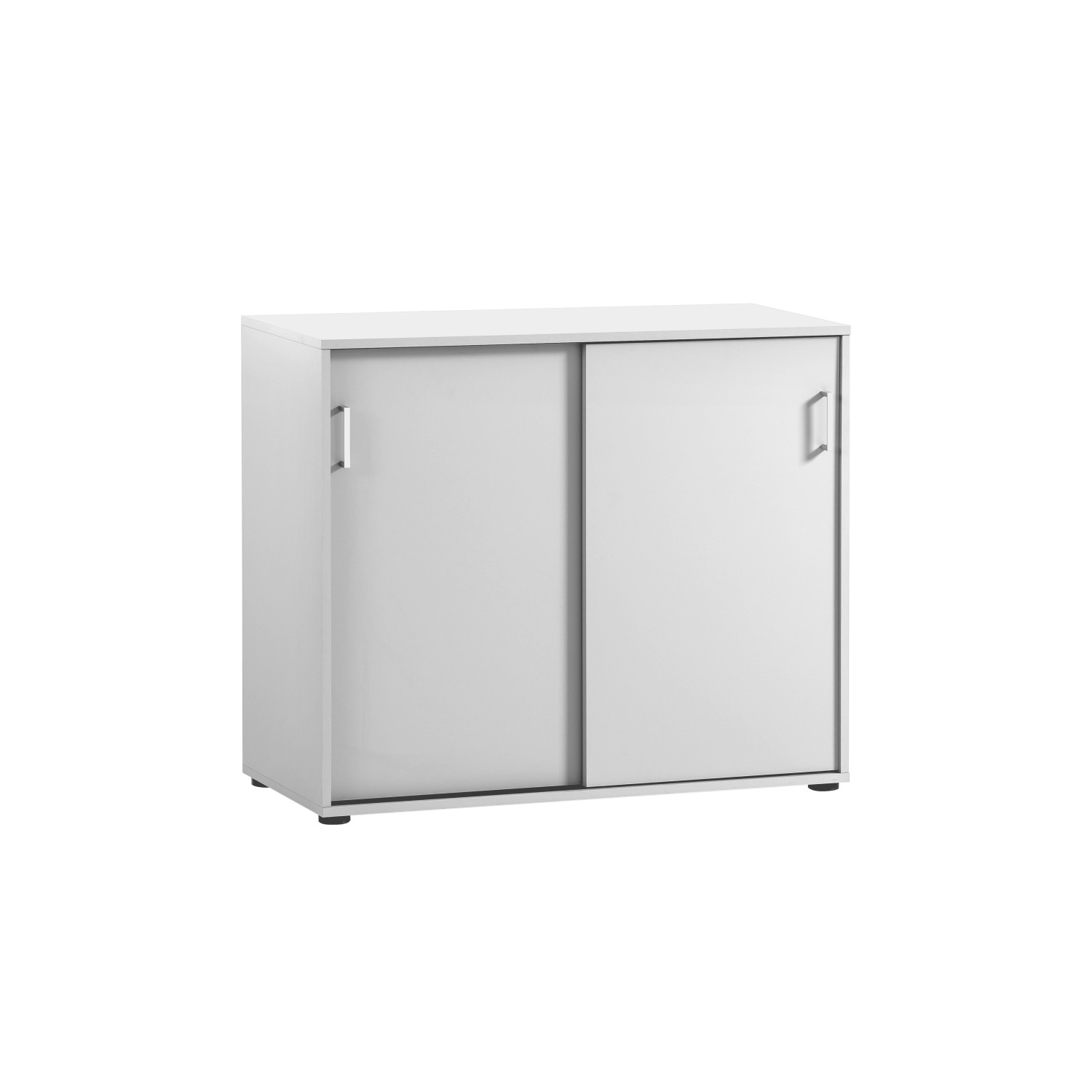 PROREGAL Aktenschrank Fox HxBxT 84 x 100 x 41 cm 2 Schiebetüren Weiß günstig online kaufen