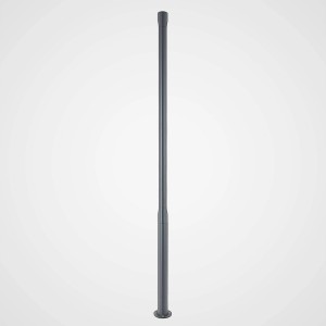 Lucande LED Mastleuchte Außen Dovino 9618146 Modern in Schwarz aus Aluminium 1-flammig