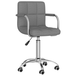 vidaXL Esszimmerstuhl Drehbar Hellgrau Stoff 3087969