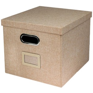 HMF 250473-27 Aufbewahrungsbox Deckel DIN A4 Hängeregister Kallax 33 x 37 x 28 cm