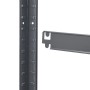 Detailaufnahme Stecksystem des grauen Juskys Lagerregals Easy, 160x80x40 cm.