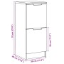 vidaXL Sideboard Altholz-Optik 30x30x70 cm Holzwerkstoff 856959_11