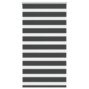 vidaXL Doppelrollo Schwarz 85x100 cm Stoffbreite 80,9 cm Polyester 4014206