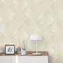 Beige Vliestapete Erismann Elysium Vertex mit geometrischen Formen und Glanzeffekten.