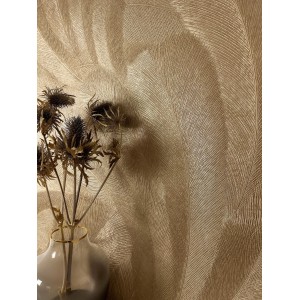 Newroom Vliestapete Savina Gold Palmen Natur Strukturiert FSC®