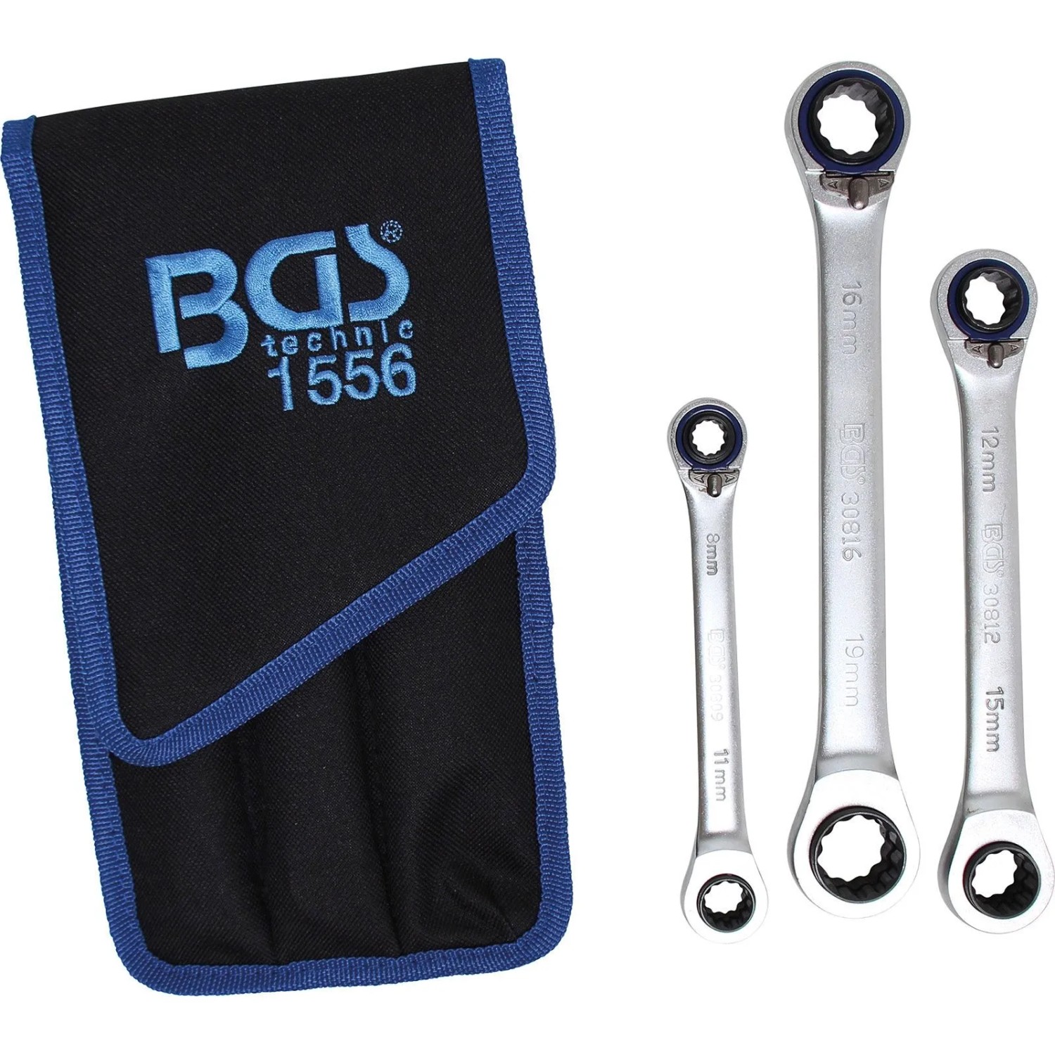BGS Ratschen Ringschlüssel Satz Umschaltbar Zoll4 In 1 Zoll 3Tlg  1556