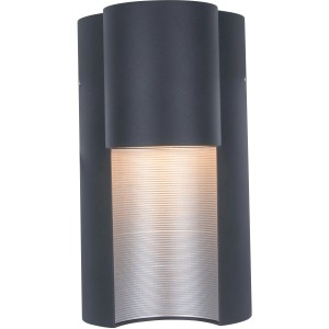 Anthrazitfarbene Lutec Urban Außenwandleuchte mit Up & Down Lichteffekt.