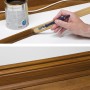 D-Line Kabelkanal Holzoptik 22x22mm, mit Pinsel und Farbe. Verdeckt Kabel dezent an der Wand.