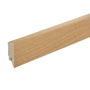Sockelleiste Topline Nadelholz mit Clipfräsung 2.400 x 16 x 58 mm Buche