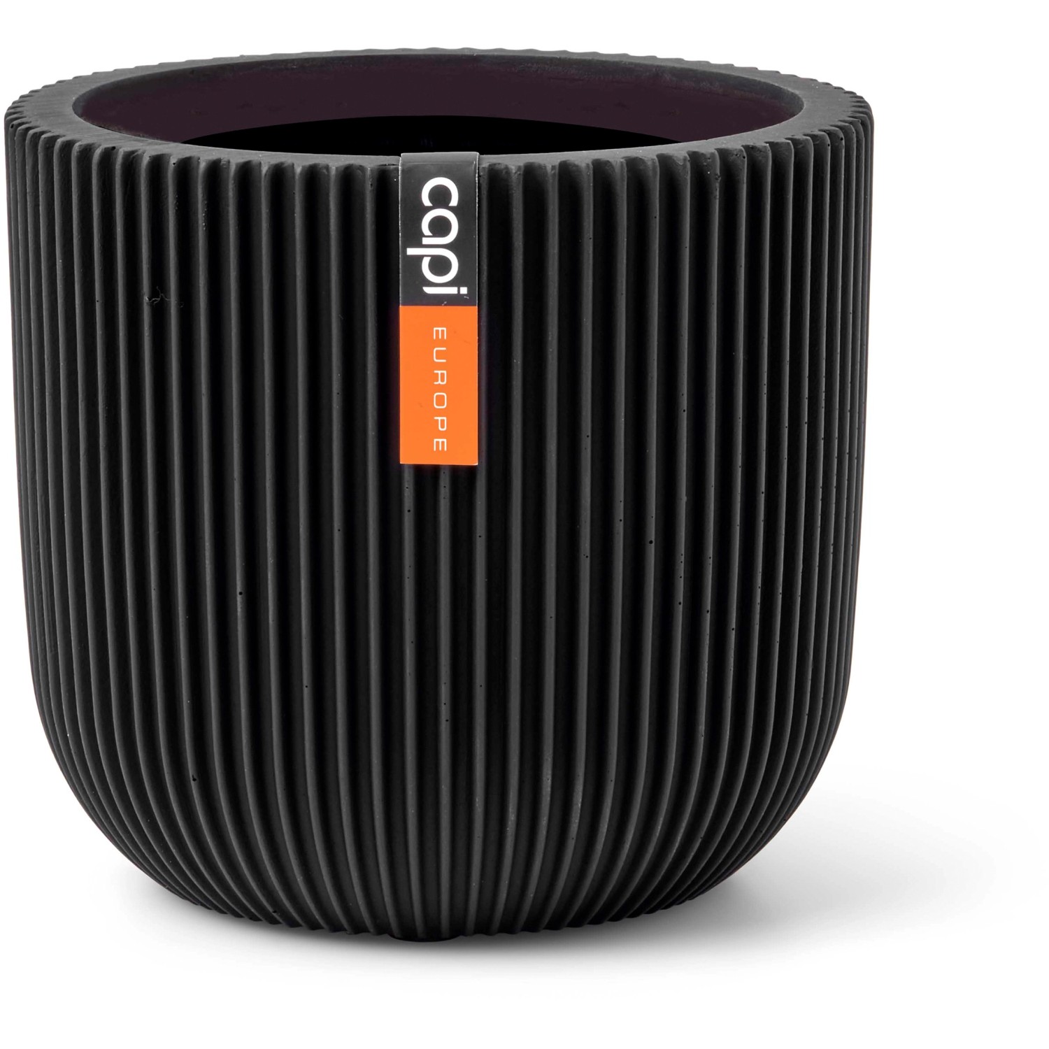 Topf-Kugel Groove Schwarz 24 x 21 cm