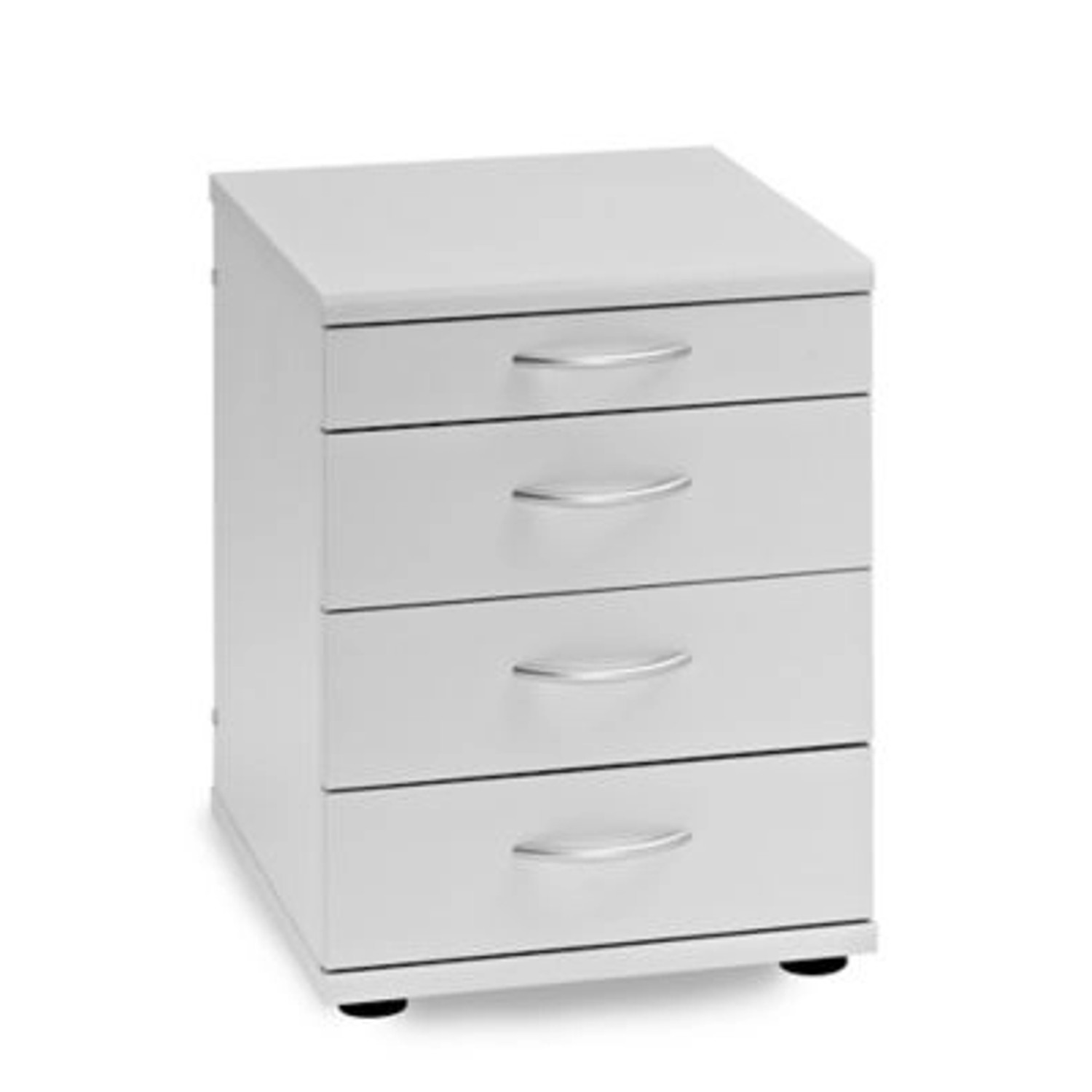 Lichtgrauer PROREGAL Standcontainer Lion mit 4 Schubladen, 54x42x50 cm.