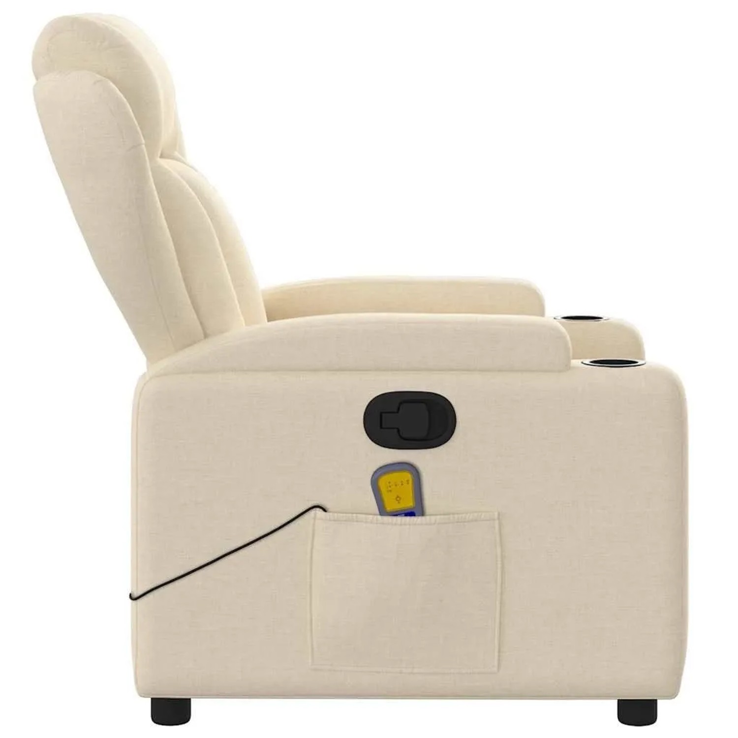 vidaXL Massage-Relaxsessel Cremefarbener Stoff 3206004_8