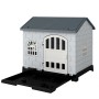 Costway Wetterfestes Hundehaus Grau 75 x 57 x 68 cm