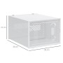 Transparenter HOMCOM Schuhschrank aus Kunststoff, 28x36x21 cm, ideal zur Schuhaufbewahrung.