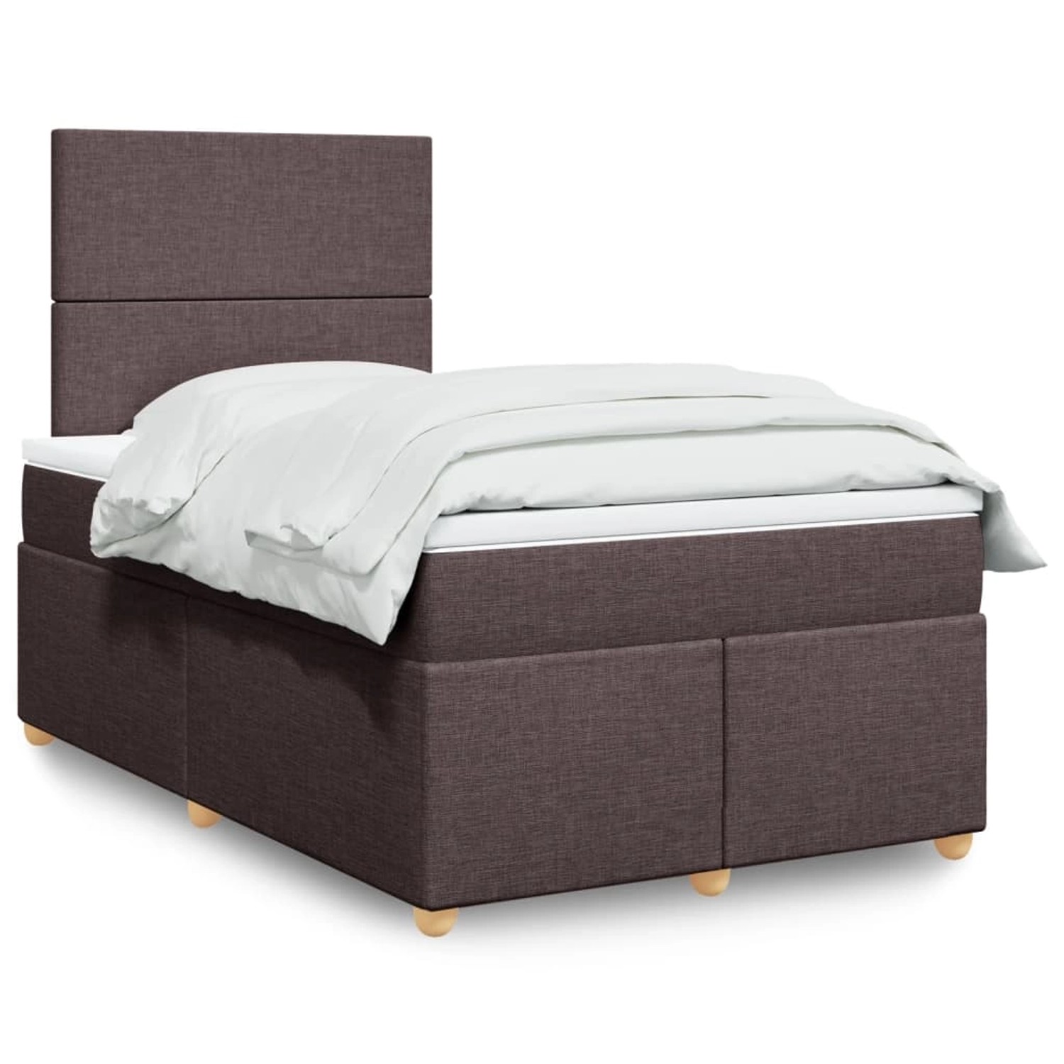 vidaXL Boxspringbett mit Matratze Dunkelbraun 120x190 cm Stoff 3293515 günstig online kaufen