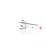 Silberne Airbrush Pistole Typ 136T Double Action mit 0,2-0,5mm Düsen und Zubehör. Präzises Sprühgerät.