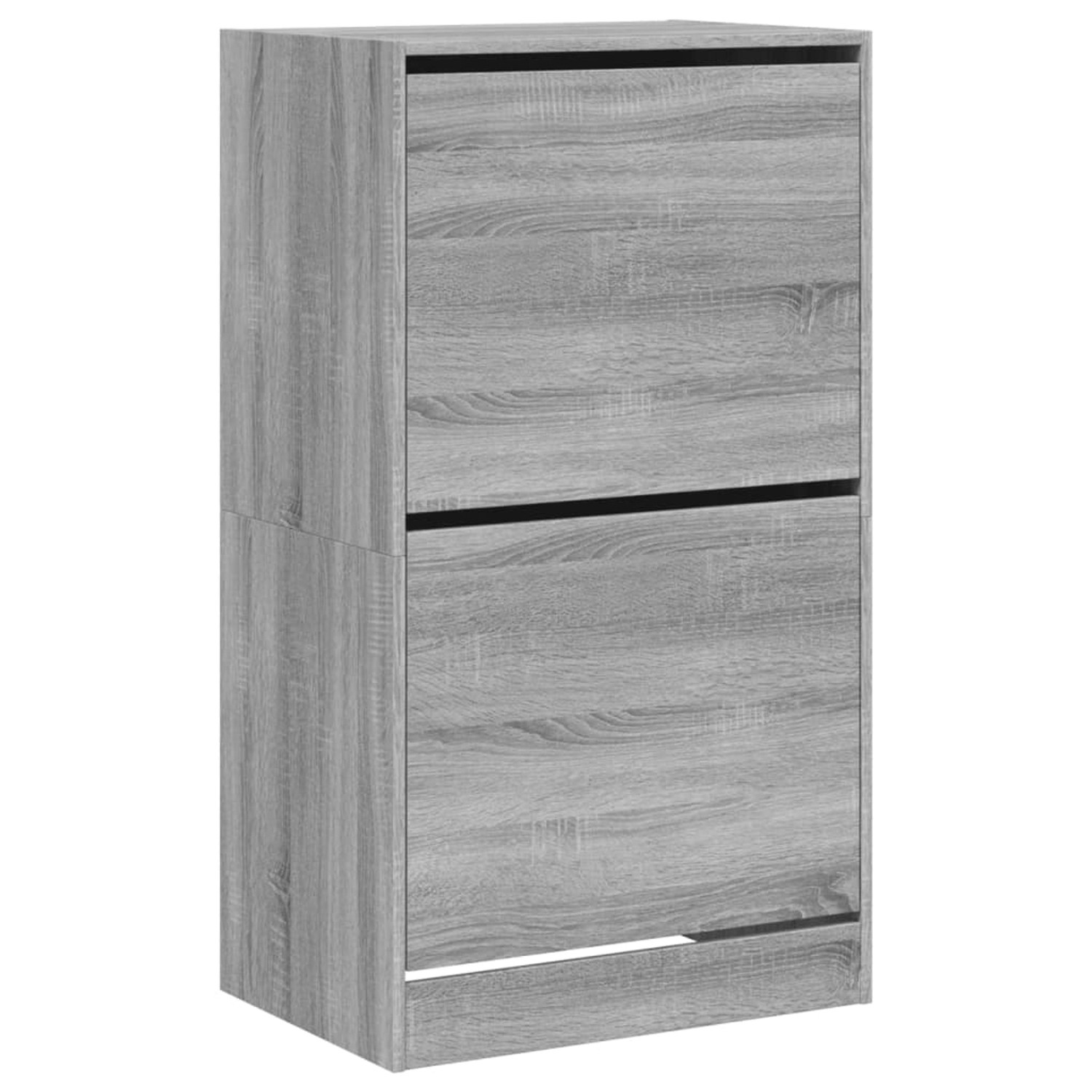 vidaXL Schuhschrank mit 2 Klappen Grau Sonoma 60x42x108 cm 3214390 günstig online kaufen