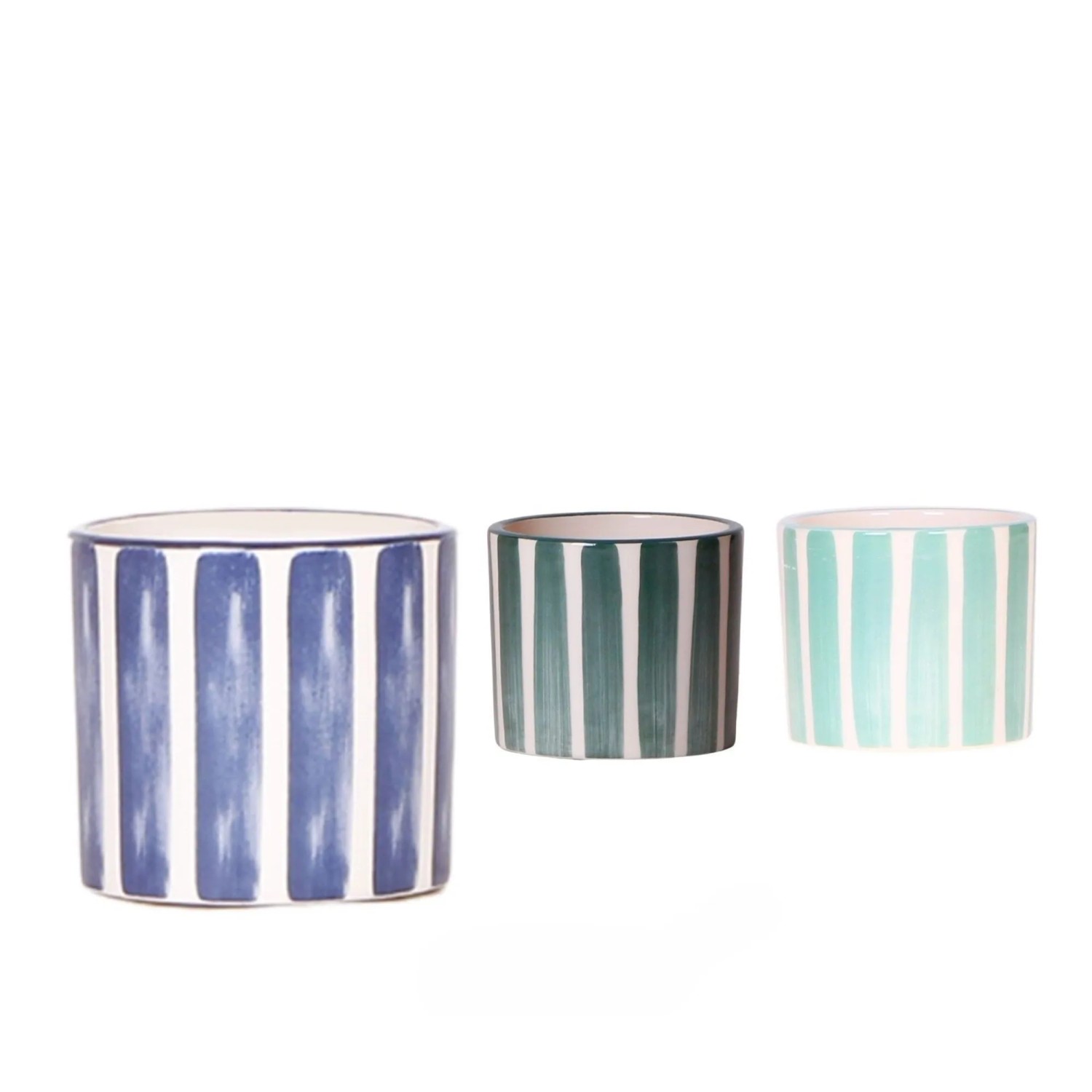 Keramik-Übertopf "Painted Stripe" Farbenauswahl Topf-Ø ca. 6 cm