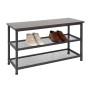 Relaxdays Schuhregal Eisen MDF Dunkelbraun für 6 Paar Schuhe 45 cm x 80 cm x 30 cm 5,7 kg