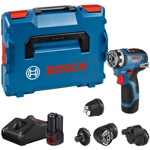 Bosch Professional Akku-Bohrschrauber GSR 12V-35 FC mit Zubehör und L-Boxx.