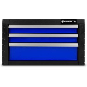 EBERTH Werkstattwagen, leer, blau, mit 3 Schubladen aus Metall. Ideal für Werkstatt & Garage.