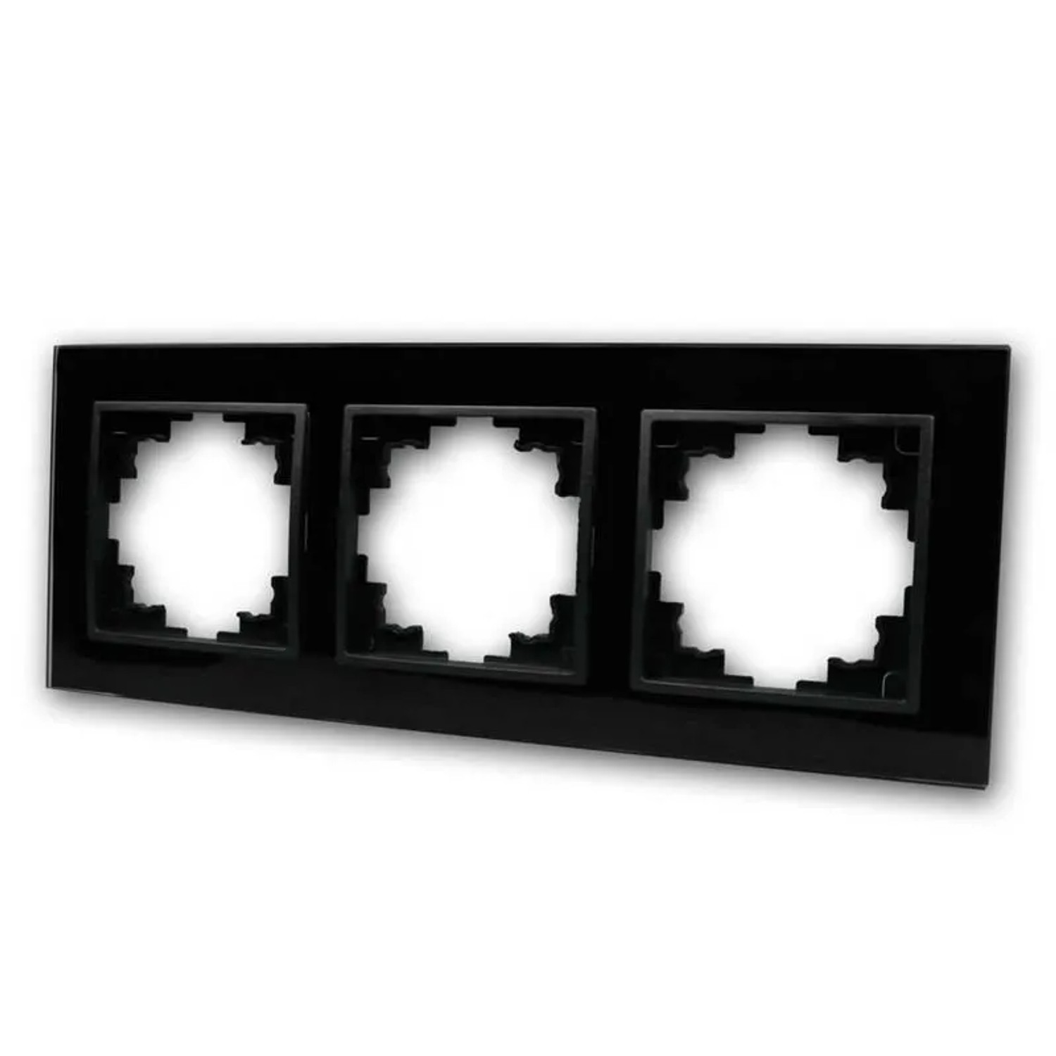 McPower FLAIR Glasrahmen 3-Fach Schwarz Rahmen aus Glas