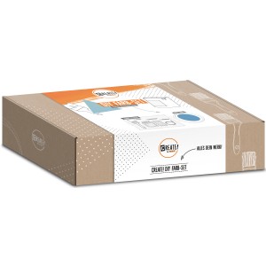 CREATE! by OBI DIY Farb-Set Kornblumenblau, Kartonverpackung mit Malzubehör.