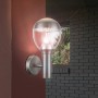 Moderne Globo LED-Außenwandleuchte CALLISTO aus Edelstahl, warmweißes Licht.
