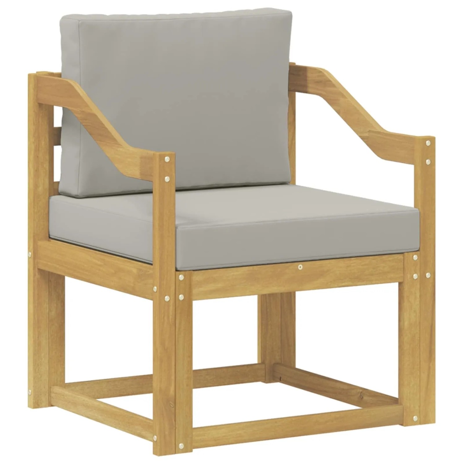 vidaXL 2 Stück Outdoor-Sofagarnitur Polyester Weiß und Hellgrau 3438990