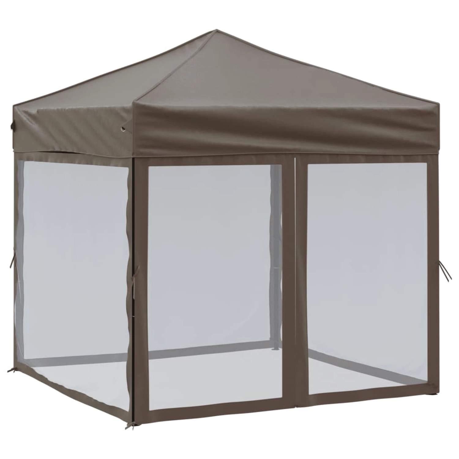 vidaXL Partyzelt Faltbar mit Seitenwänden Taupe 2x2 m Modell 1 günstig online kaufen