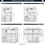 Skizze der Home Deluxe SHADOW Sauna in verschiedenen Größen (M, L, XL, XL BIG) mit Maßangaben.