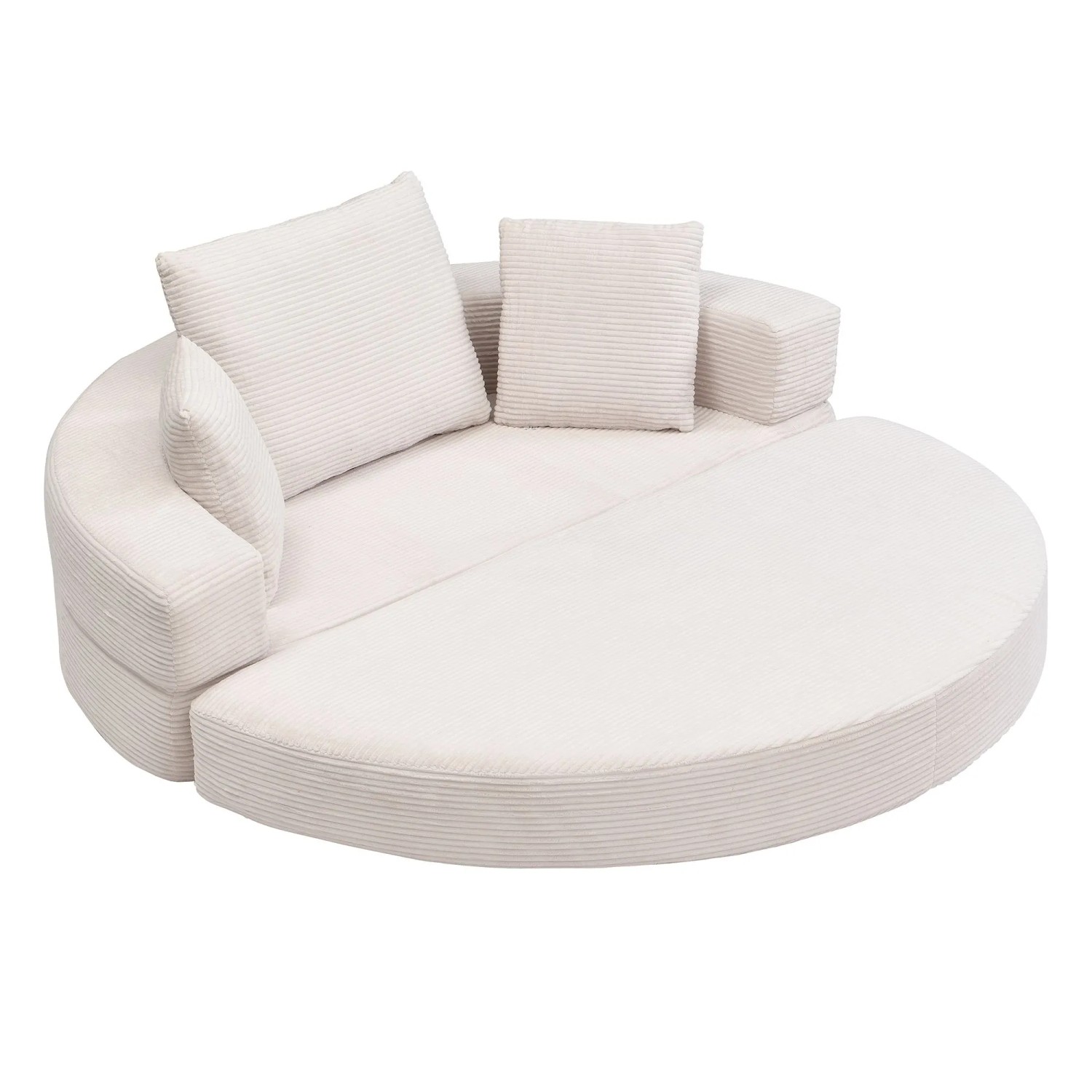 Merax Schlafsofa 173x176 cm Cord Modular Sofa Oval Design