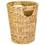 HMF 37250 Papierkorb Büro Aufbewahrungskorb Geflochten Wasserhyazinthe Rund 25 cm Durchmesser 30 cm Höhe