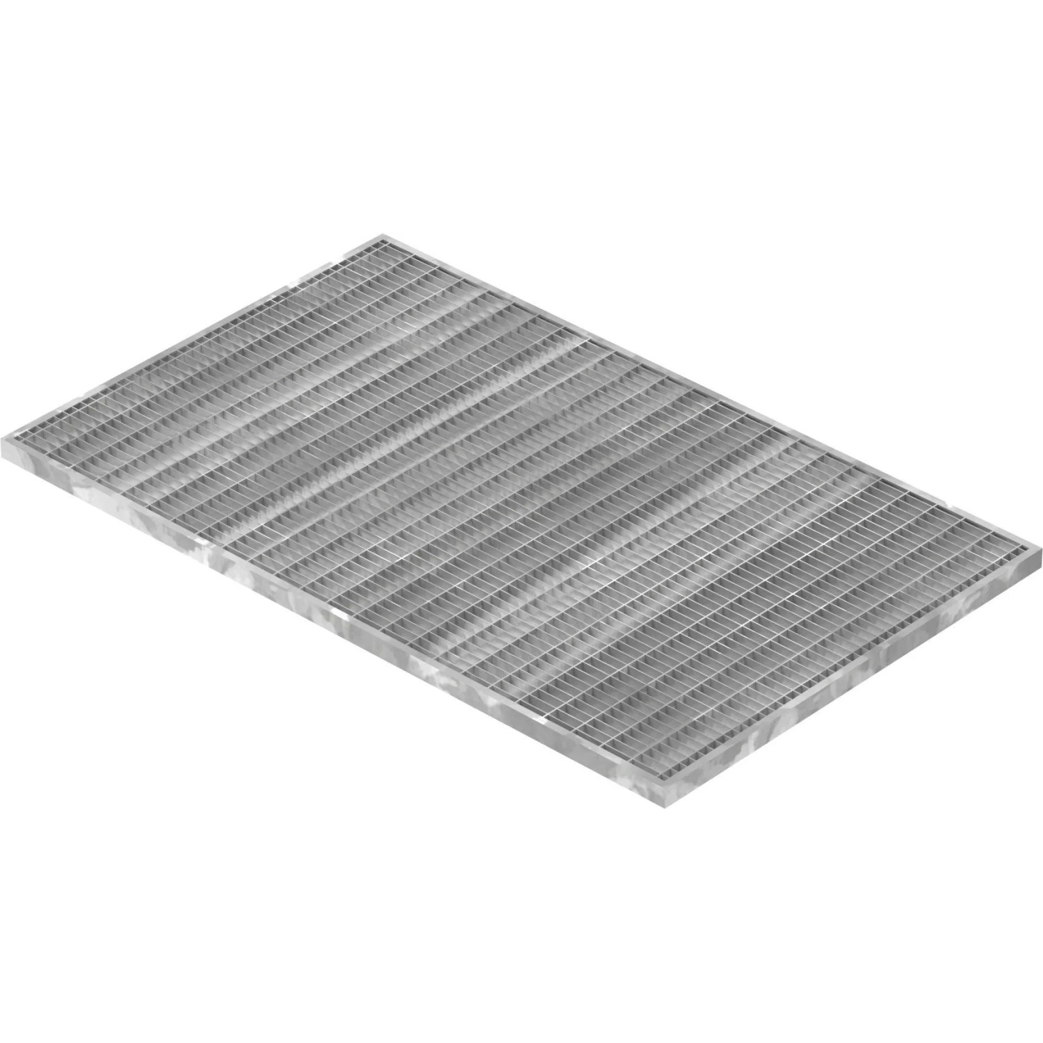 FeNau Lichtschachtrost Baunormrost Maße 490x790x20 mm 30/10 mm Aus S235JR St37-2 Im Vollbad Feuerverzinkt