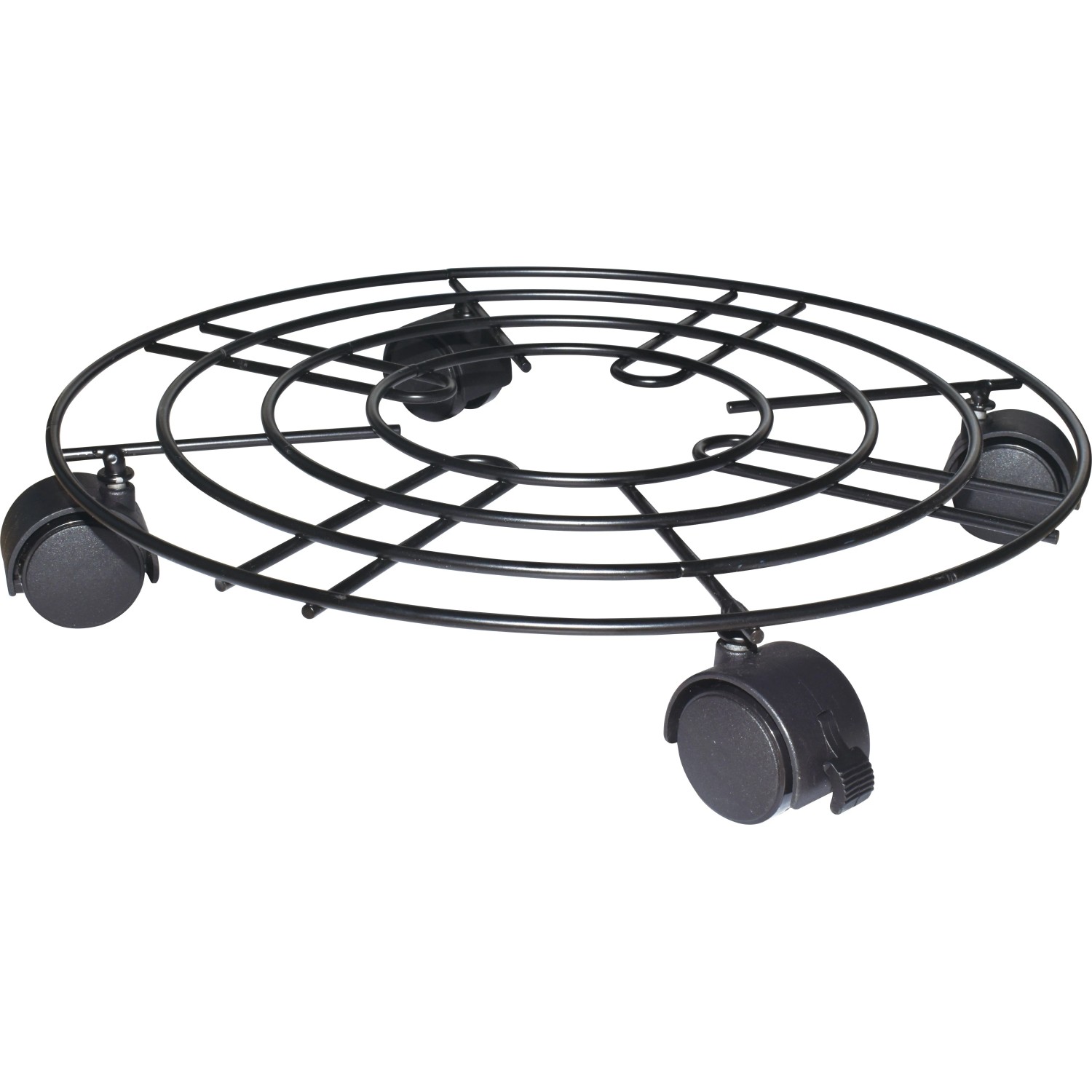 Pflanzenroller Ø 35 cm Metall Schwarz Rund