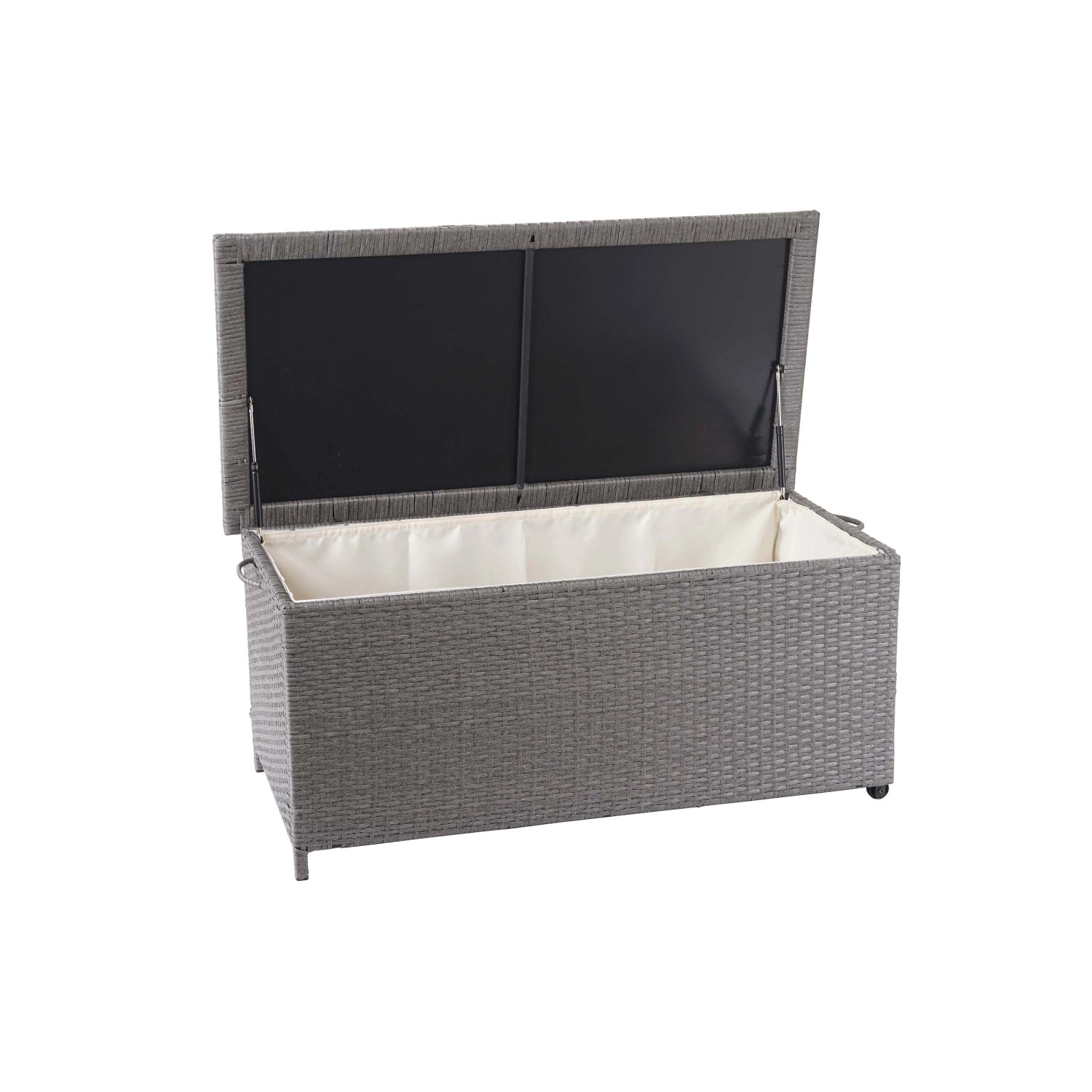 MCW Poly-Rattan Kissenbox D88 170l Premium Grau 51x100x50cm 170l günstig online kaufen