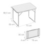 Relaxdays Campingtisch MDF Eisen Aluminium Weiß Klappbar Wasserabweisend 68,5 cm x 80 cm x 60 cm 3,2 kg_4
