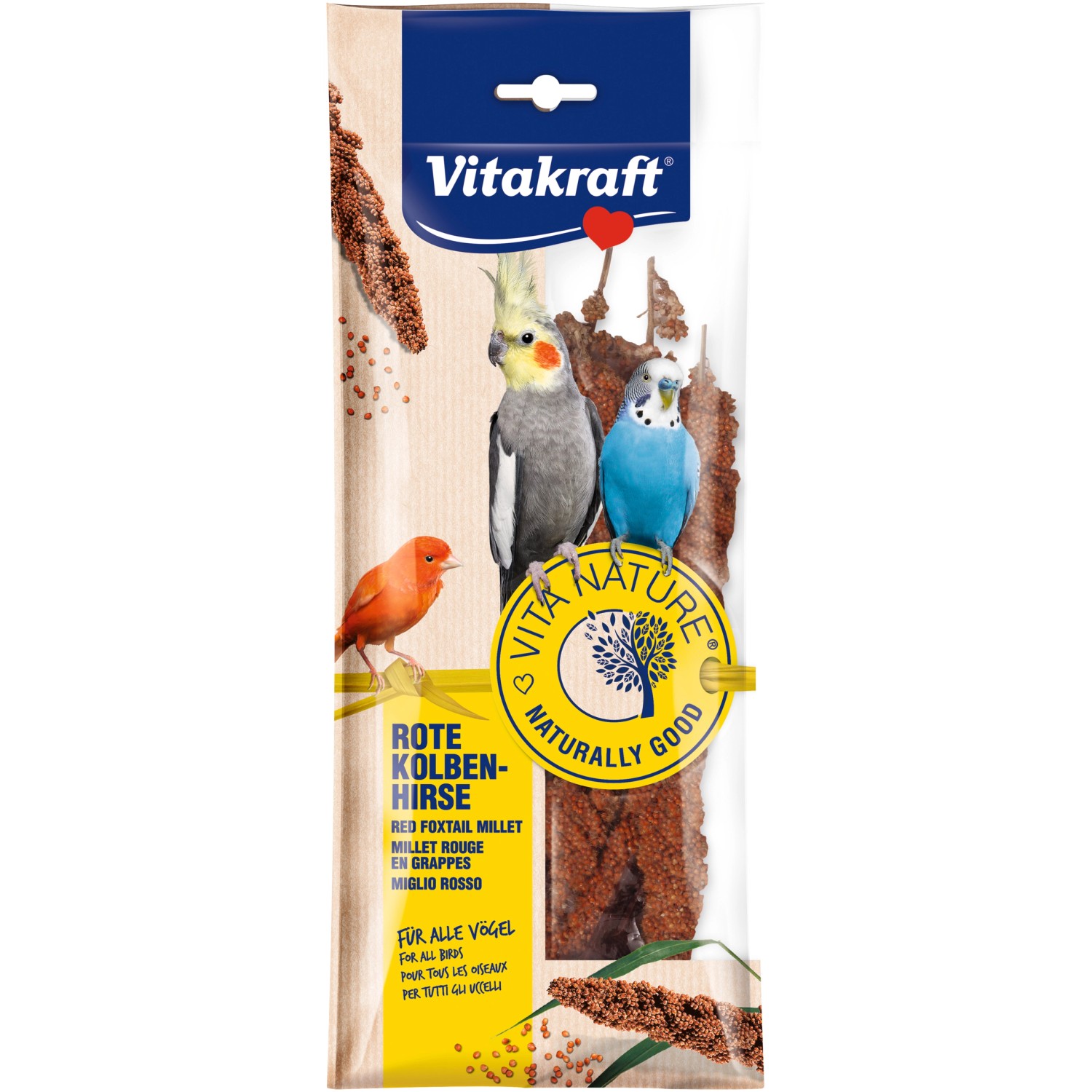 Vitakraft Vogel-Ergänzungsfutter Vita Nature Rote Kolbenhirse 80 g