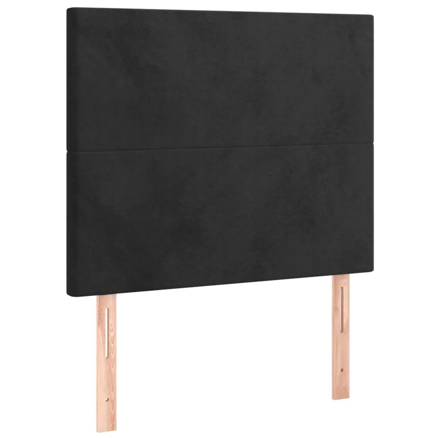 Schwarzes Samt Bettgestell 80x200 cm mit Kopfteil für Schlafzimmer.