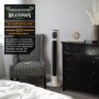 Brandson Turmventilator mit DC-Motor, 12 Stufen, Timer und Fernbedienung im Wohnraum.