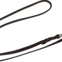 Braune Heim Hunde-Vorführleine aus Softleder, 220 cm lang, mit eingestochenen Haken.