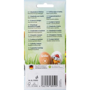 Brauns-Heitmann Crazy Eggs Eierfarben Banderolen, 12 Stk. zum Ostereier verzieren.