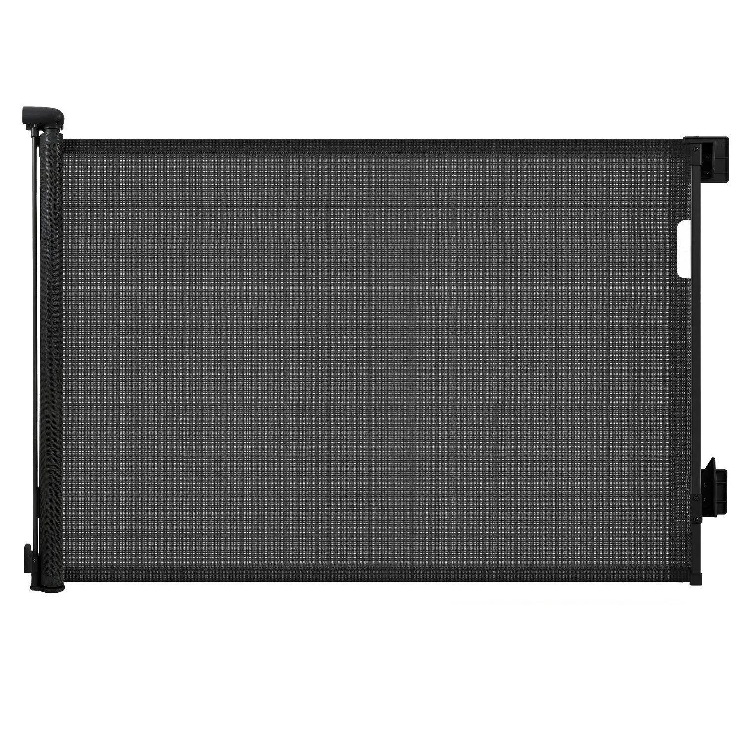 Sekey Treppenschutzgitter Ausziehbar Absperrgitter Hund Kinder Schutzgitter 1 St 0-150 cm Schwarz 1 Stück mit Bohren Geeignet für Innen und Außen