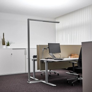 Arcchio LED Bürostehleuchten Jolinda 9968022 Dimmbar mit Bewegungsmelder Modern in Alu aus Aluminium 1-flammig Arbeitszimmerleuchte