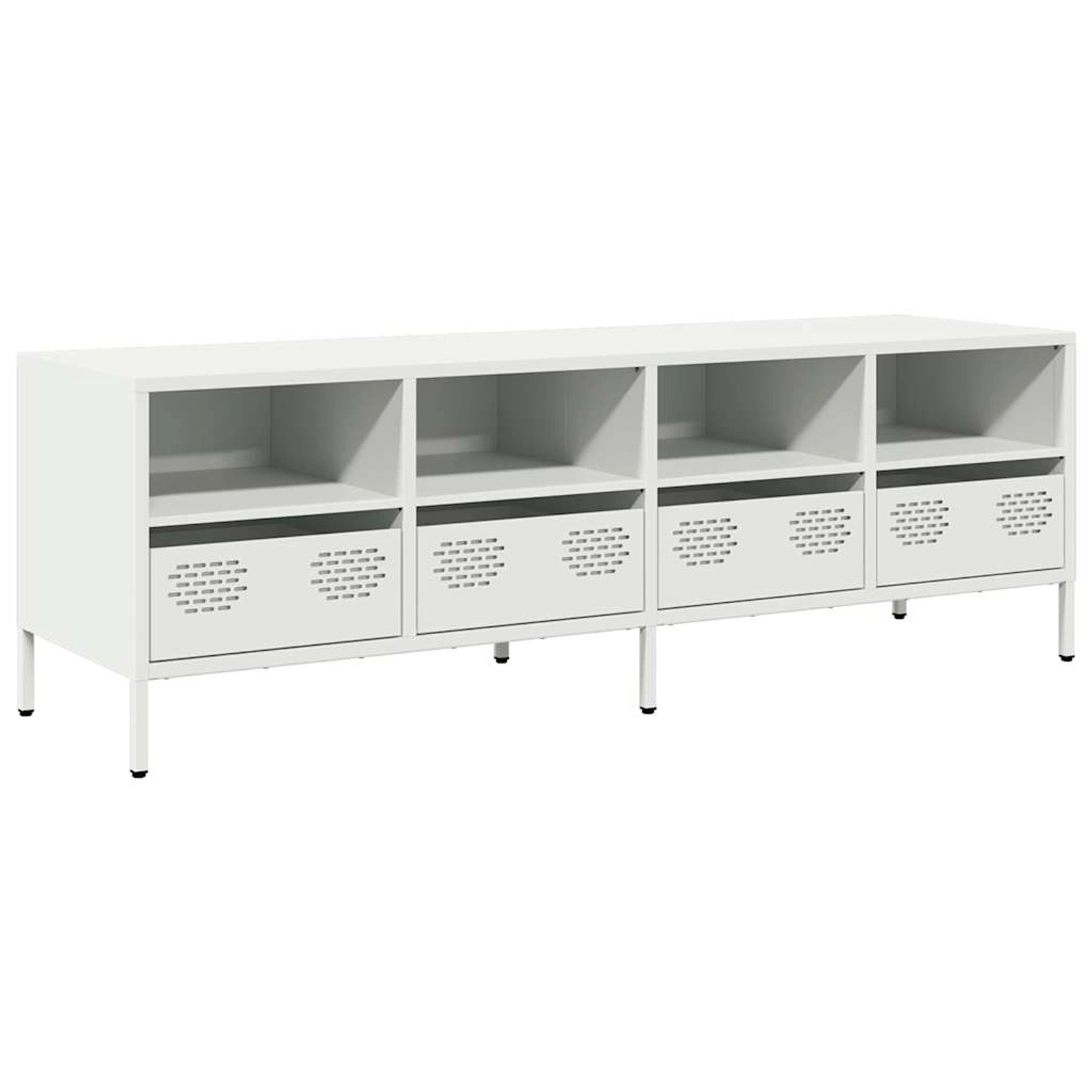 vidaXL TV-Schrank Weiß 135x39x43,5 cm Kaltgewalzter Stahl 851333 günstig online kaufen