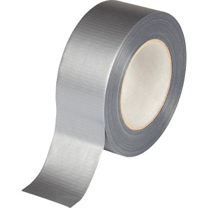 Rolle silbernes Gewebeband, 50 m x 48 mm, für Reparatur und Befestigung.